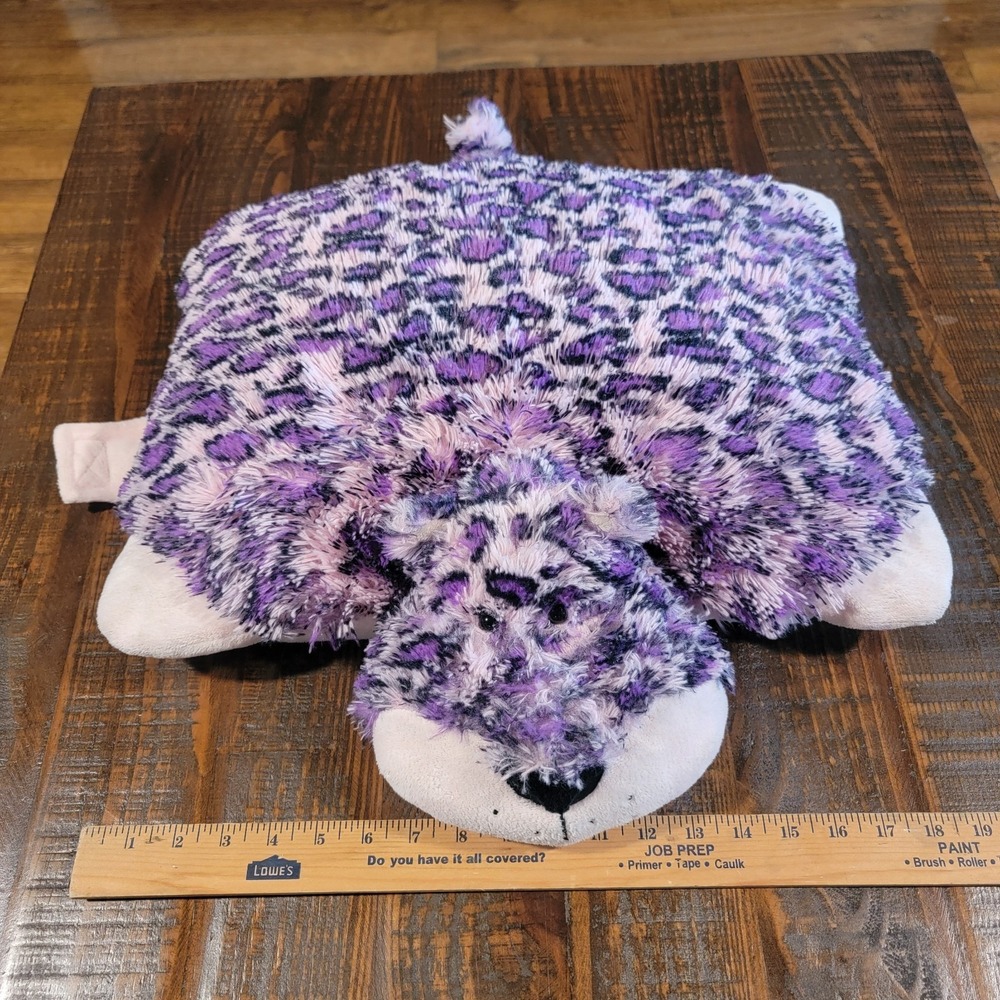 Rare Hard To Find Retired Pillow Pets Signature Lulu Leopard 18 Inch‎